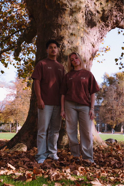 brown tee